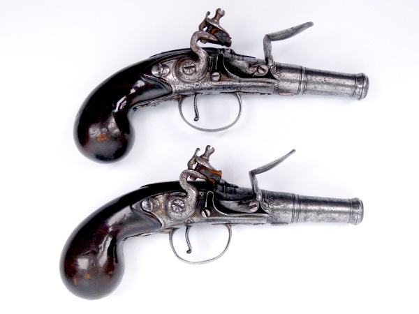Flintlock Muff Pistols with Turn-Off Barrels - main view