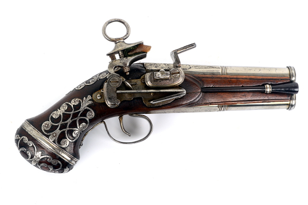 Unusual Over & Under Belt Pistol with Patilla Style Miquelet Lock, c1690 - main view